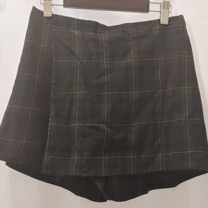 Green plaid mini skirt skort melrose